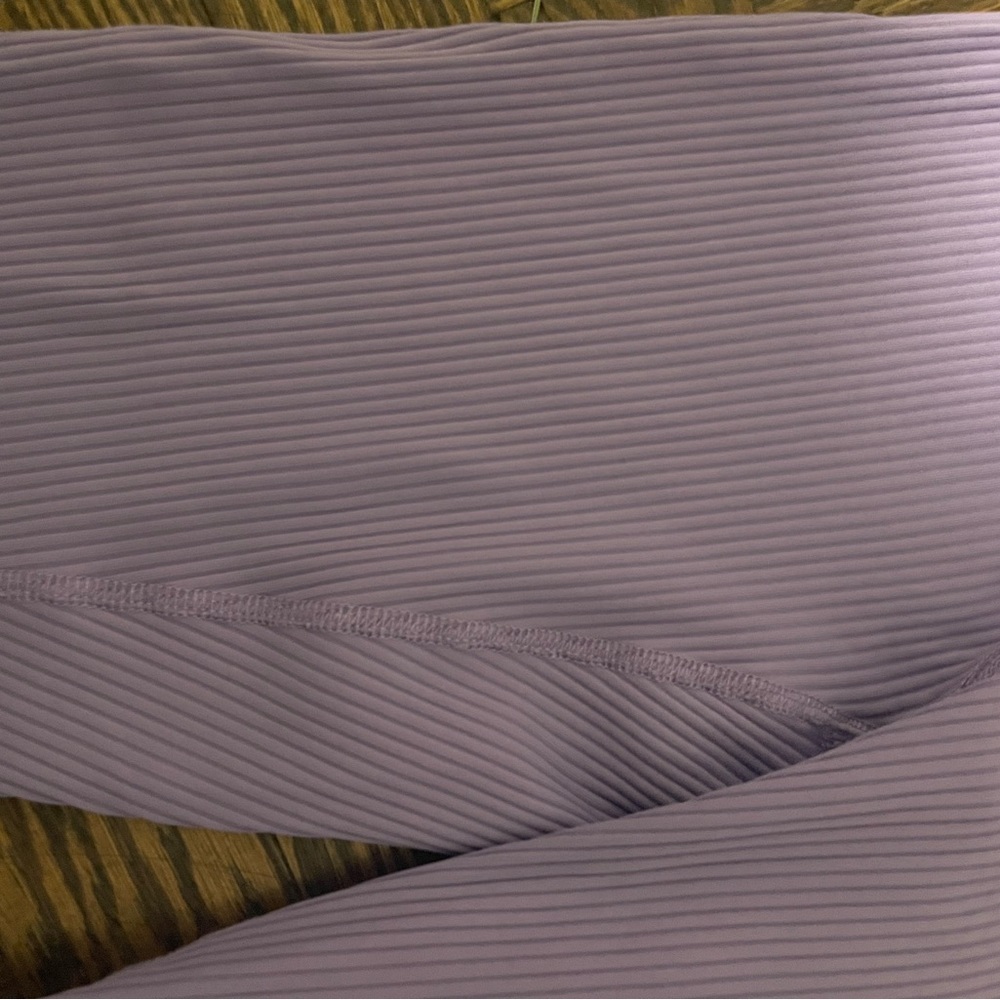 Purple Ribbed Pants - Picture 2 of 4